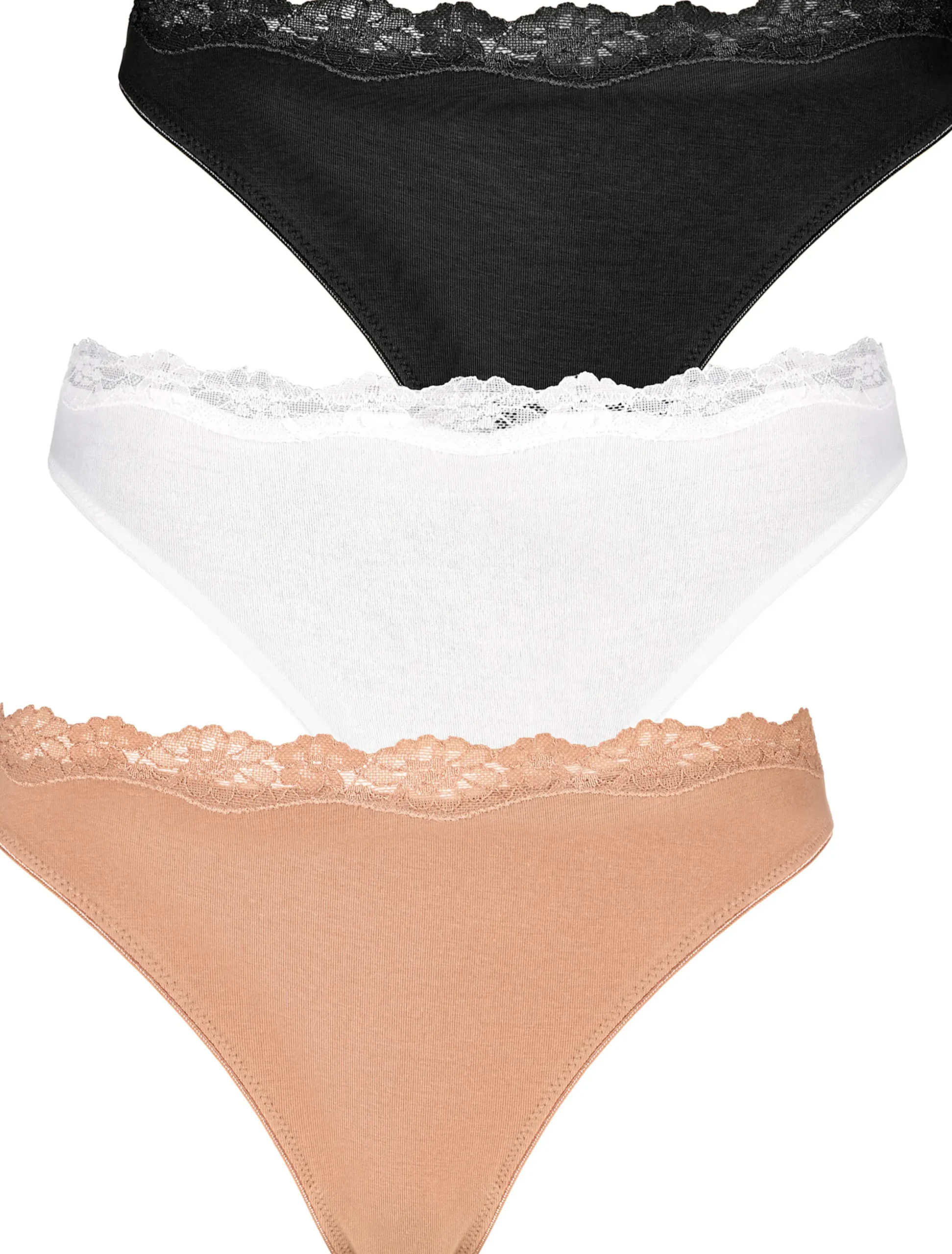 Unterhosen|LASCANA String beige,schwarz,weiß