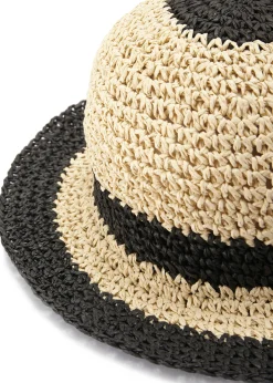 Mützen & Hüte|LASCANA Strohhut beige/schwarz
