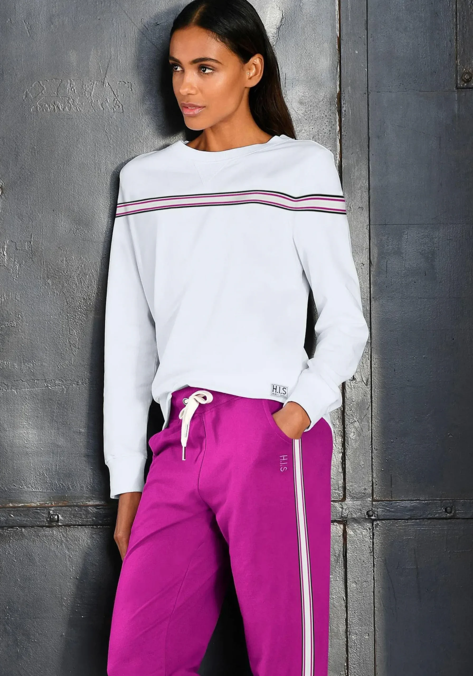 Shirts|H.I.S Sweater weiß