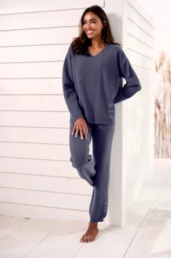 Pullover|Shirts|Elbsand Sweater blaumeliert