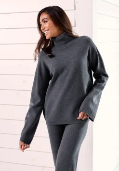 Strandmode|Shirts|Elbsand Sweater blaumeliert