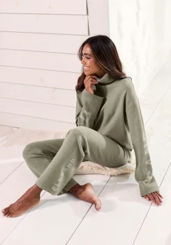Strandmode|Elbsand Sweater olivmeliert