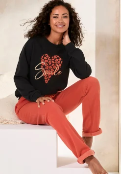 Homewear|LASCANA Sweathose rotbraun