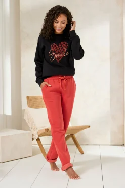 Homewear|LASCANA Sweathose rotbraun