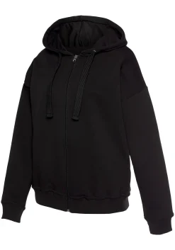 Homewear|Homewear|LASCANA Sweatjacke schwarz