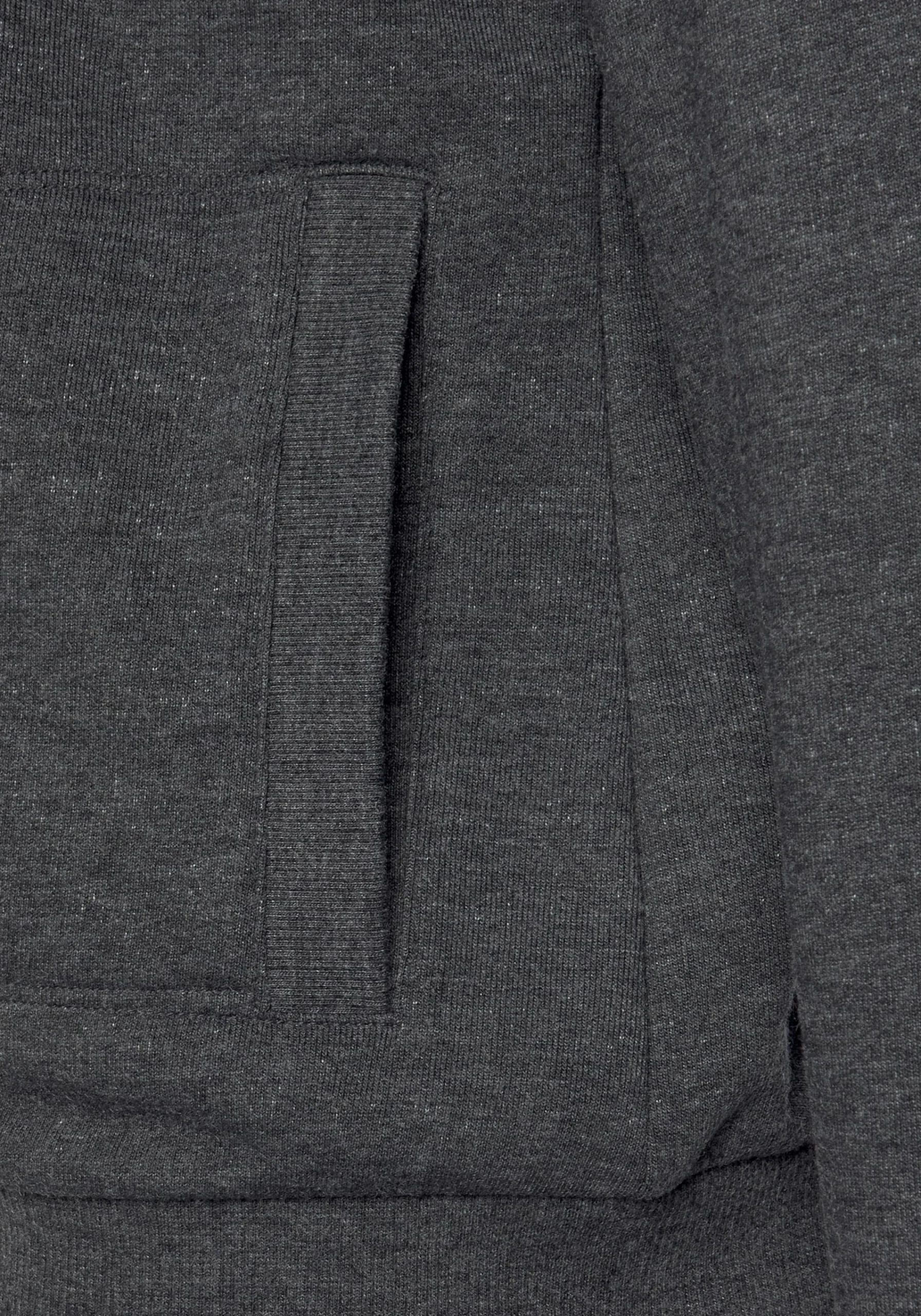 Homewear|Jacken|Bench. Sweatjacke anthrazit-melange