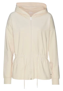 Homewear|Jacken|LASCANA Sweatjacke beige