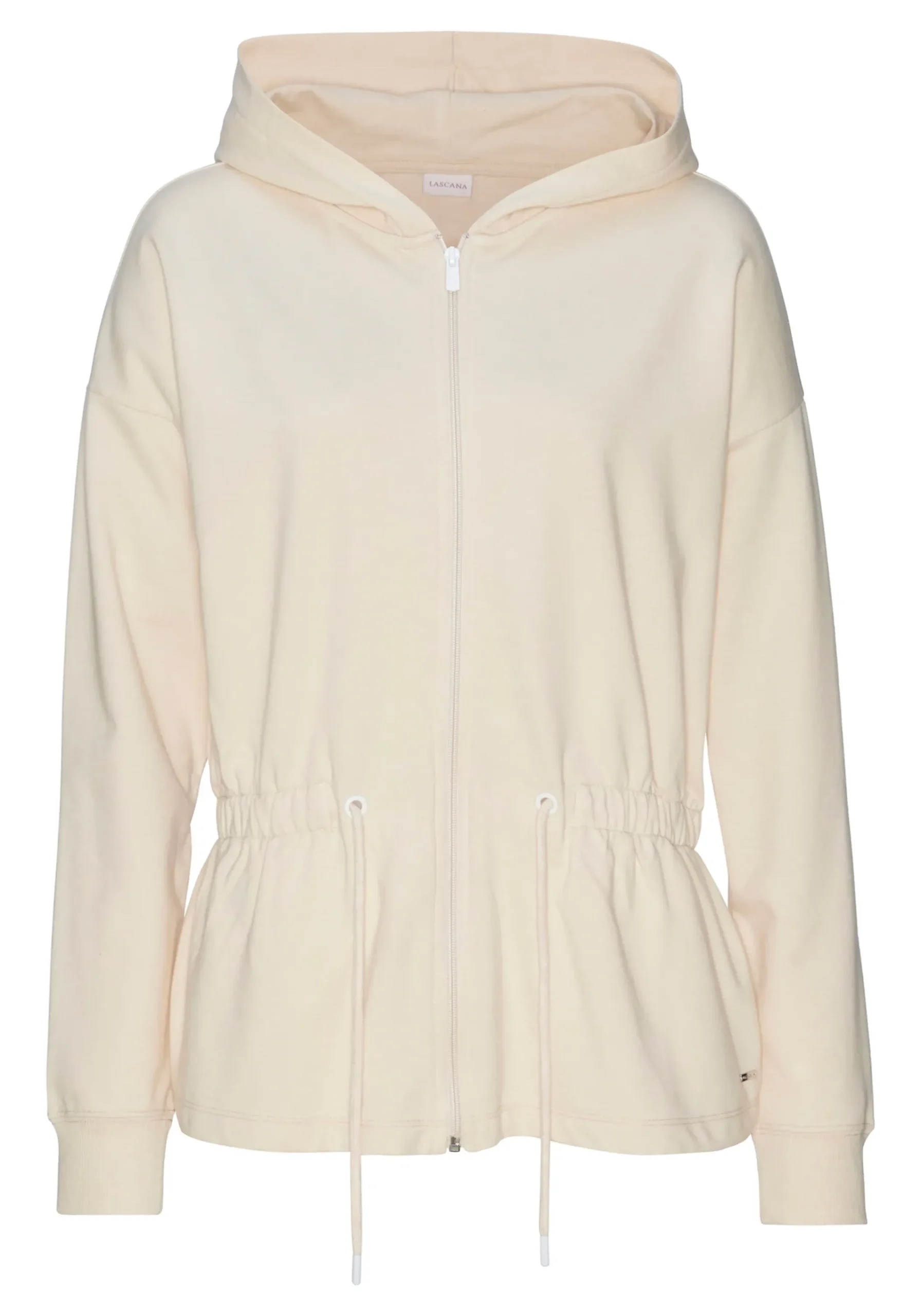 Homewear|Jacken|LASCANA Sweatjacke beige