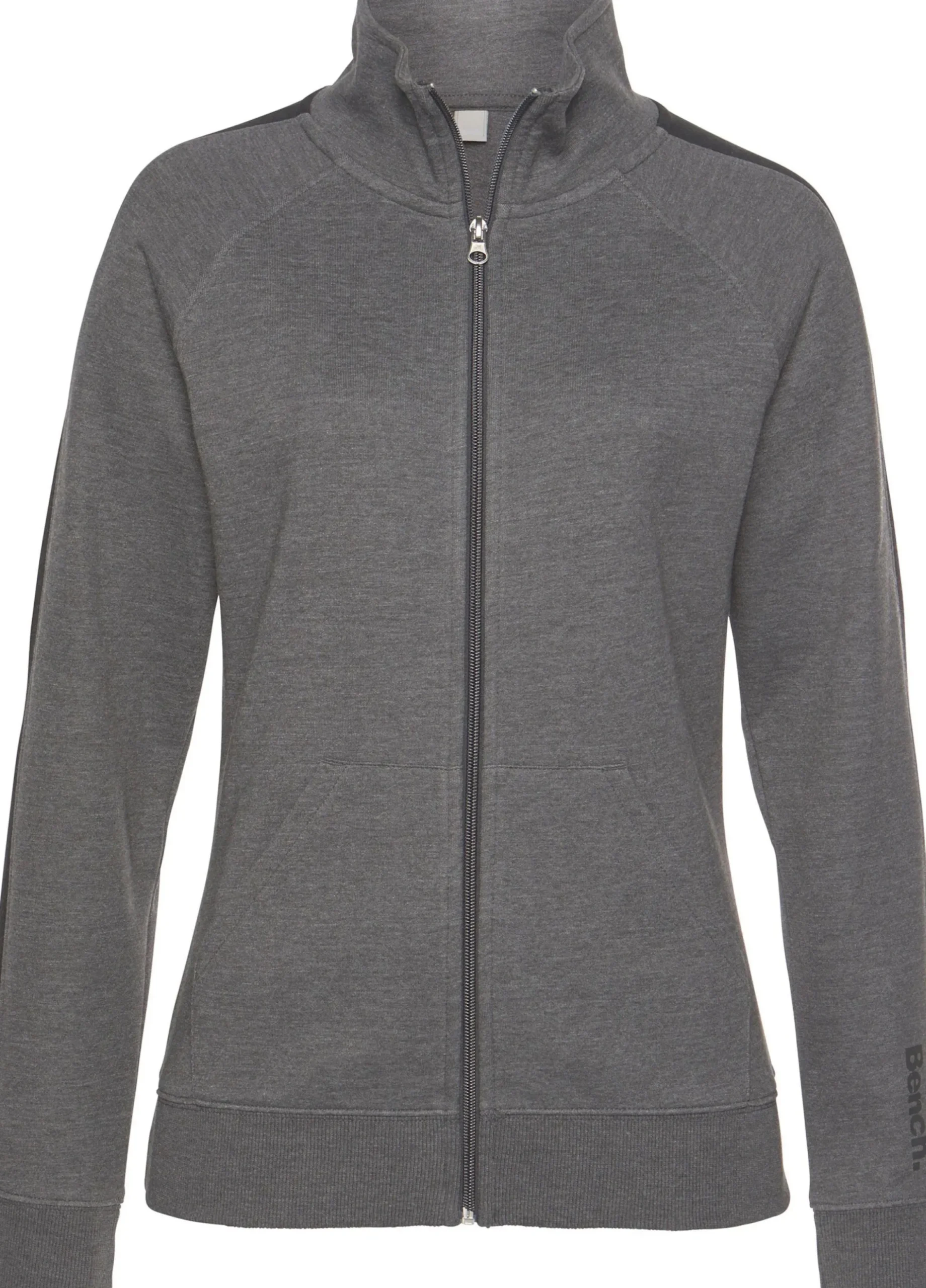 Jacken| Sweatjacke anthrazit-meliert-schwarz