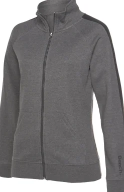 Jacken| Sweatjacke anthrazit-meliert-schwarz