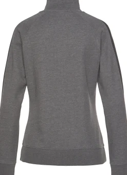 Jacken| Sweatjacke anthrazit-meliert-schwarz