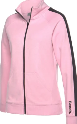 Homewear|Homewear| Sweatjacke rosa-schwarz