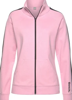 Homewear|Homewear| Sweatjacke rosa-schwarz