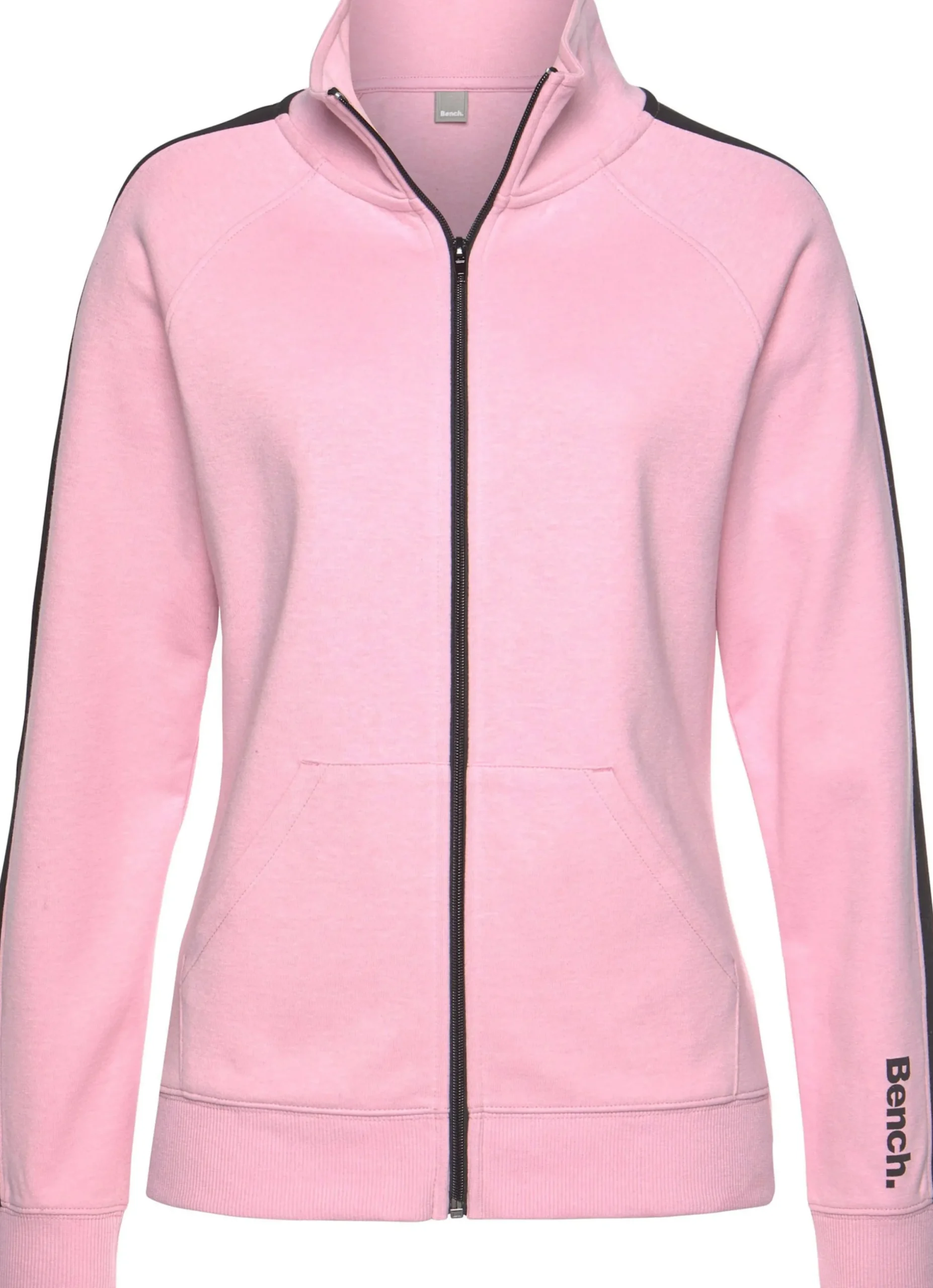Homewear|Homewear| Sweatjacke rosa-schwarz