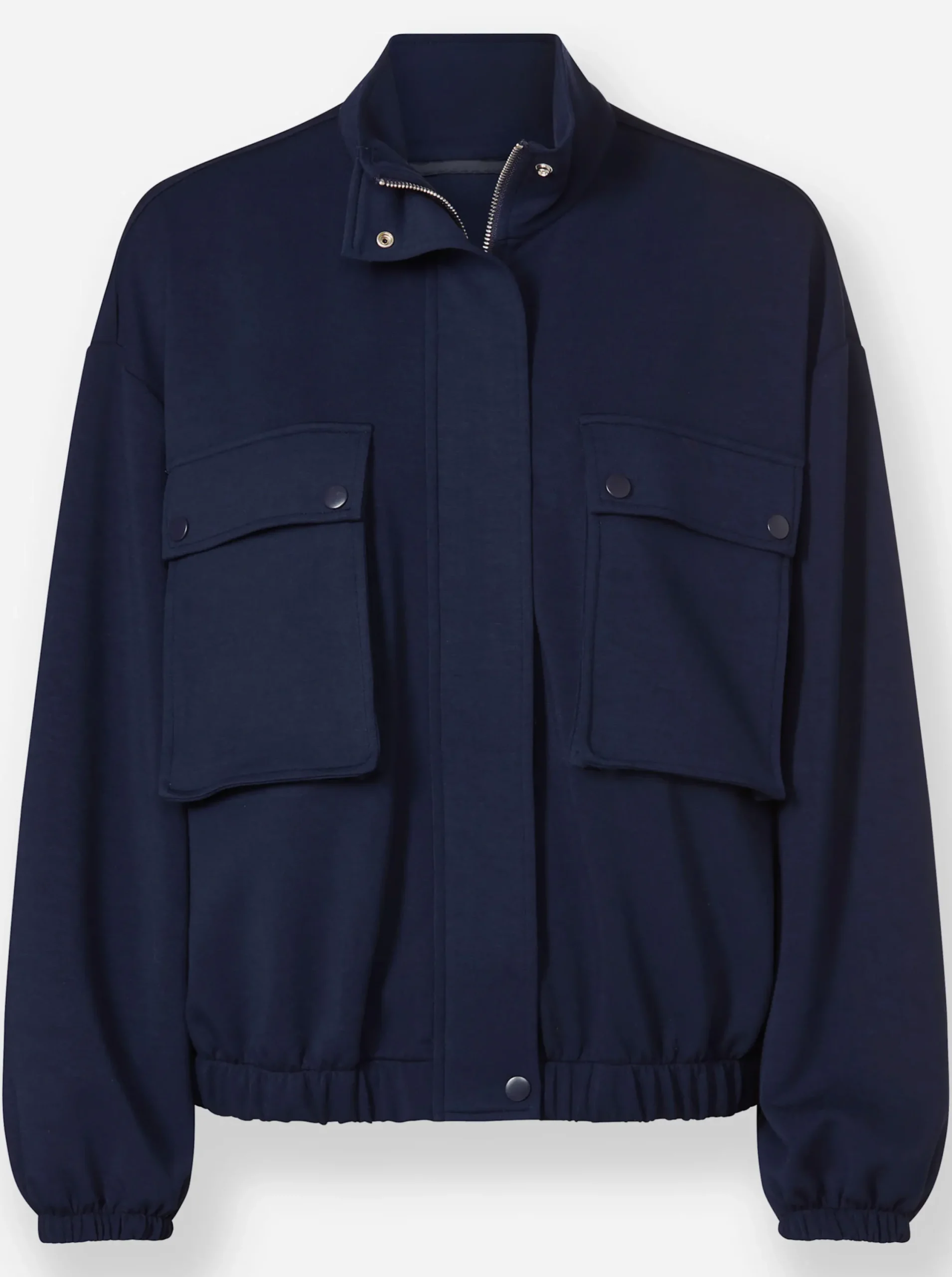 Jacken|heine Sweatjacke mit Blasebalg-Taschen marine