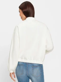 Jacken|heine Sweatjacke mit Blasebalg-Taschen ecru