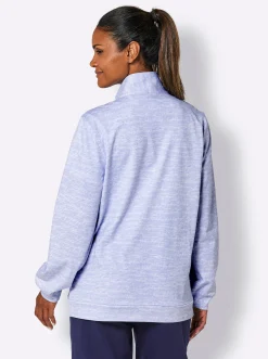 Jacken|Catamaran Sports Sweatjacke mit Mesh-Einsätzen taubenblau-meliert