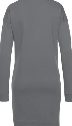 Homewear|Kleider| Sweatkleid stone-weiß
