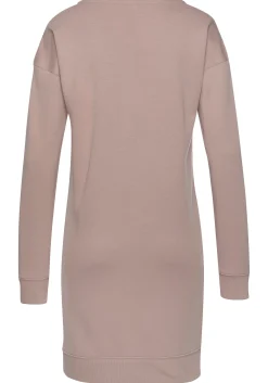 Homewear| Sweatkleid beige-weiß