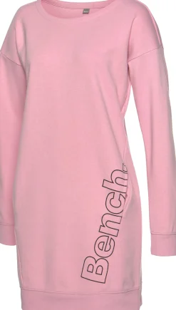 Homewear|Homewear| Sweatkleid rosa-schwarz