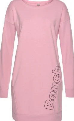 Homewear|Homewear| Sweatkleid rosa-schwarz