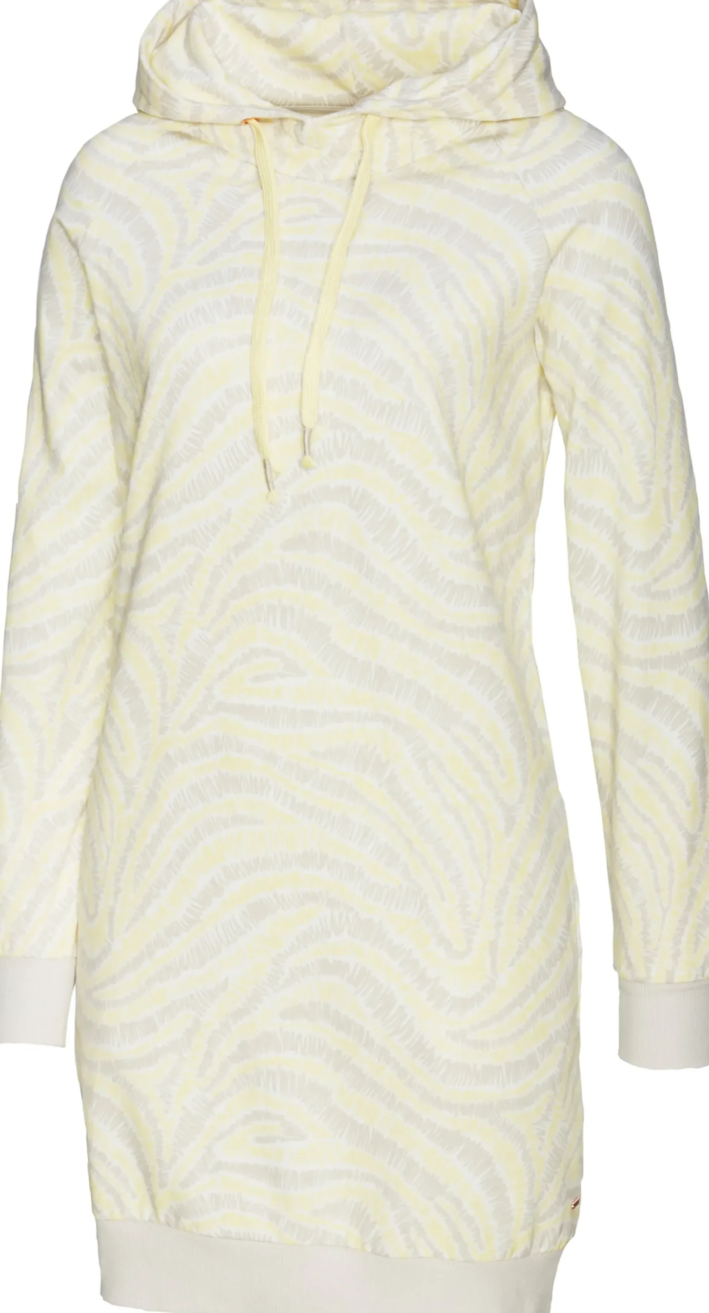 Homewear|Homewear|LASCANA Sweatkleid hellgelb-hellgrau-gemustert