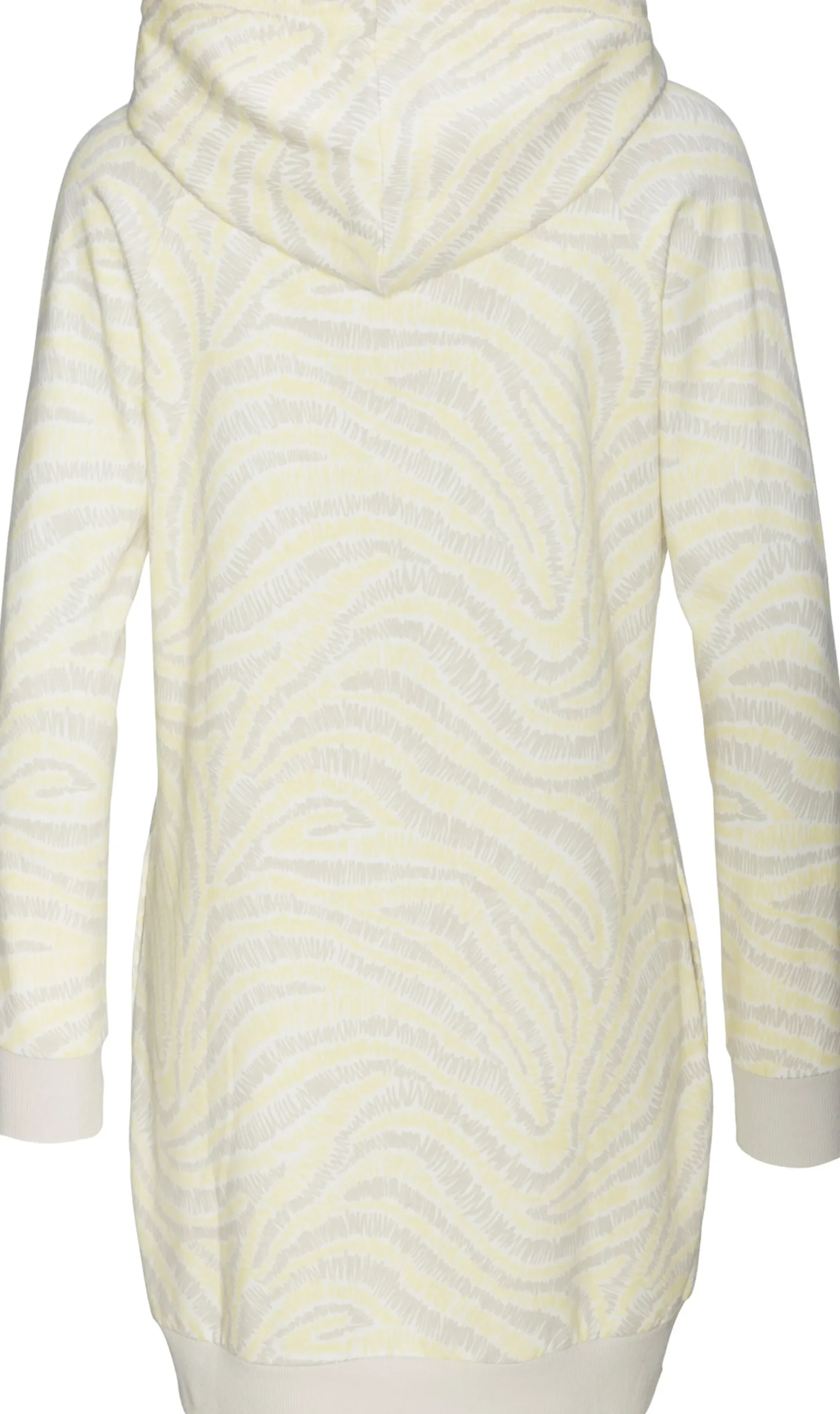 Homewear|Homewear|LASCANA Sweatkleid hellgelb-hellgrau-gemustert