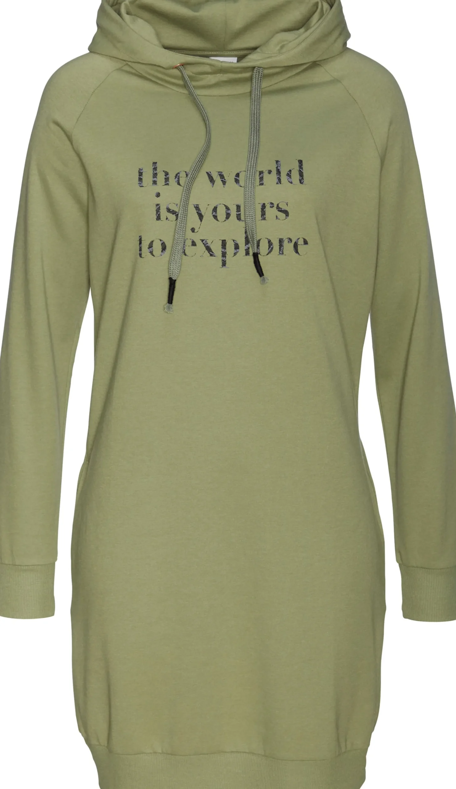 Homewear|Homewear|LASCANA Sweatkleid khaki