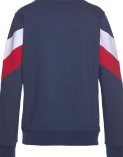 Pullover|H.I.S Sweatshirt marine-rot-weiß