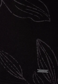 Shirts|LASCANA Sweatshirt schwarz-gemustert