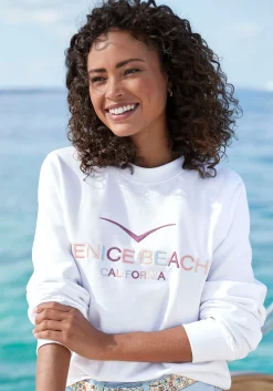 Pullover|Venice Beach Sweatshirt weiß