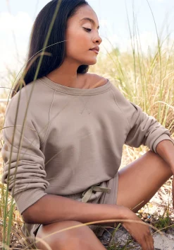 Shirts|LASCANA Sweatshirt hellbraun