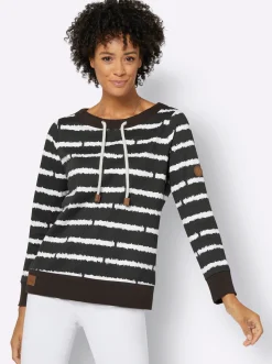 Pullover| Sweatshirt schwarz-ecru