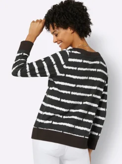 Pullover| Sweatshirt schwarz-ecru