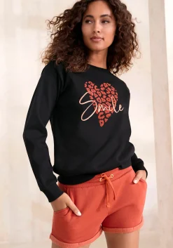 Pullover|Shirts|LASCANA Sweatshirt schwarz