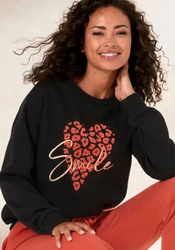 Pullover|Shirts|LASCANA Sweatshirt schwarz