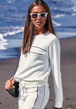 Homewear|H.I.S Sweatshirt ecru