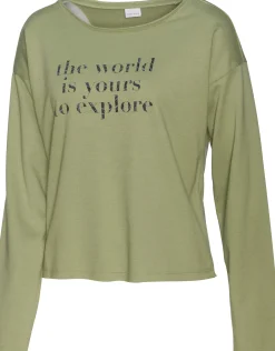 Shirts|LASCANA Sweatshirt khaki
