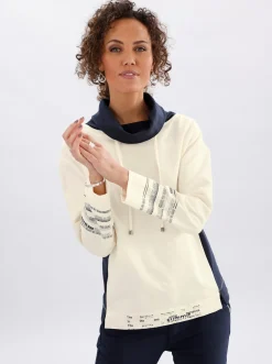 Pullover| Sweatshirt champagner-marine
