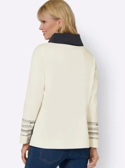 Pullover| Sweatshirt champagner-marine