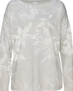 Strandmode|LASCANA Sweatshirt grau-gemustert