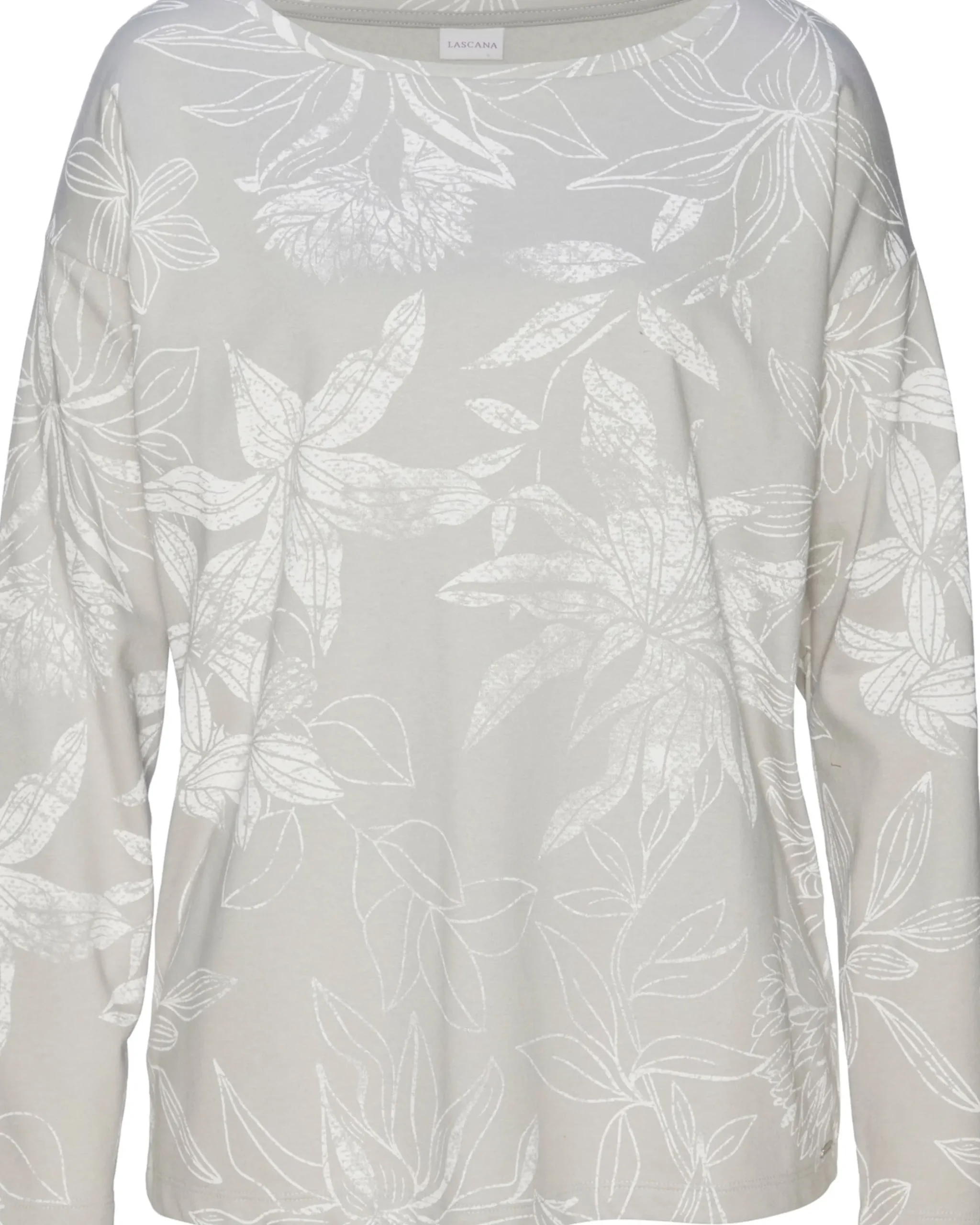 Strandmode|LASCANA Sweatshirt grau-gemustert