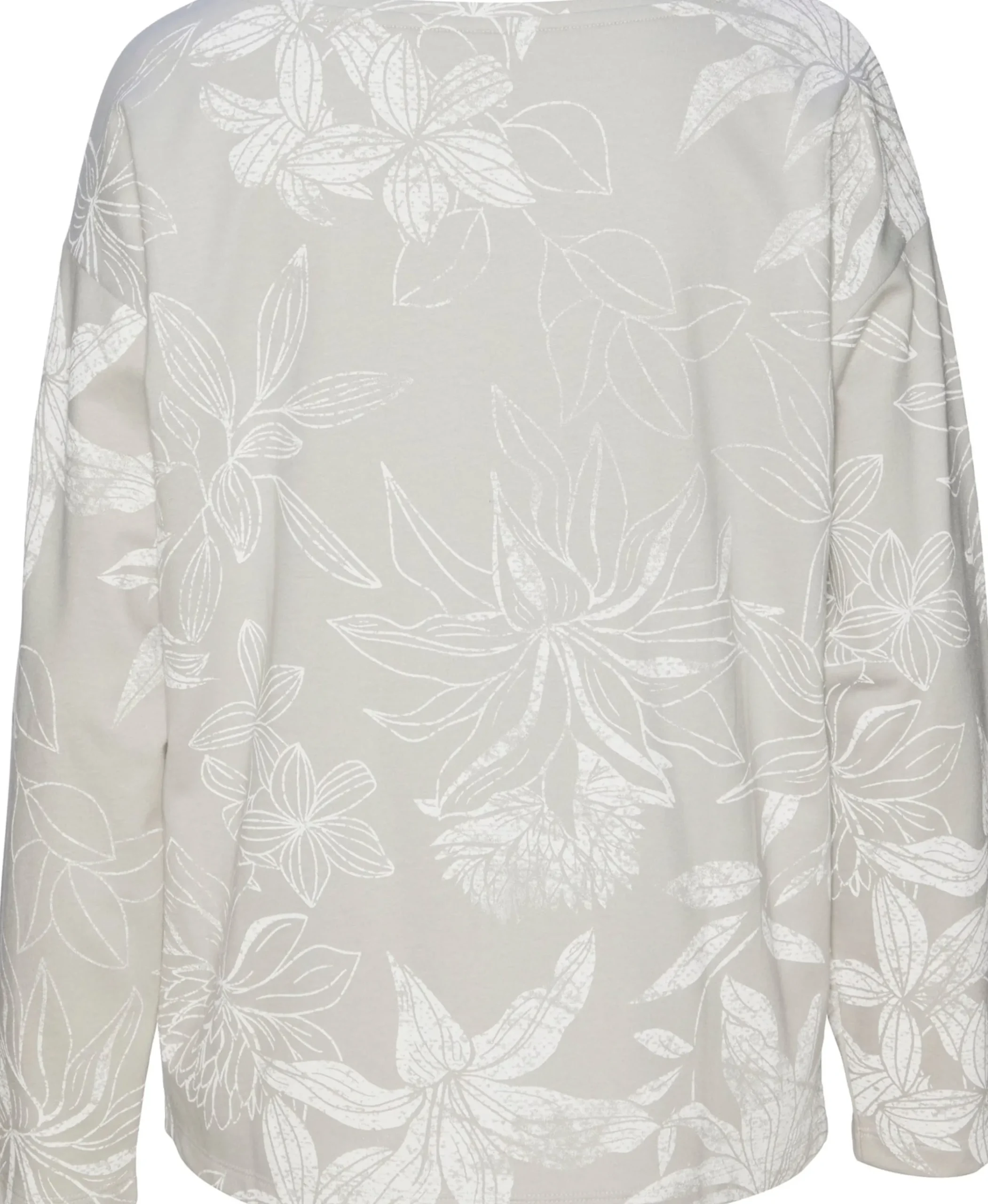 Strandmode|LASCANA Sweatshirt grau-gemustert
