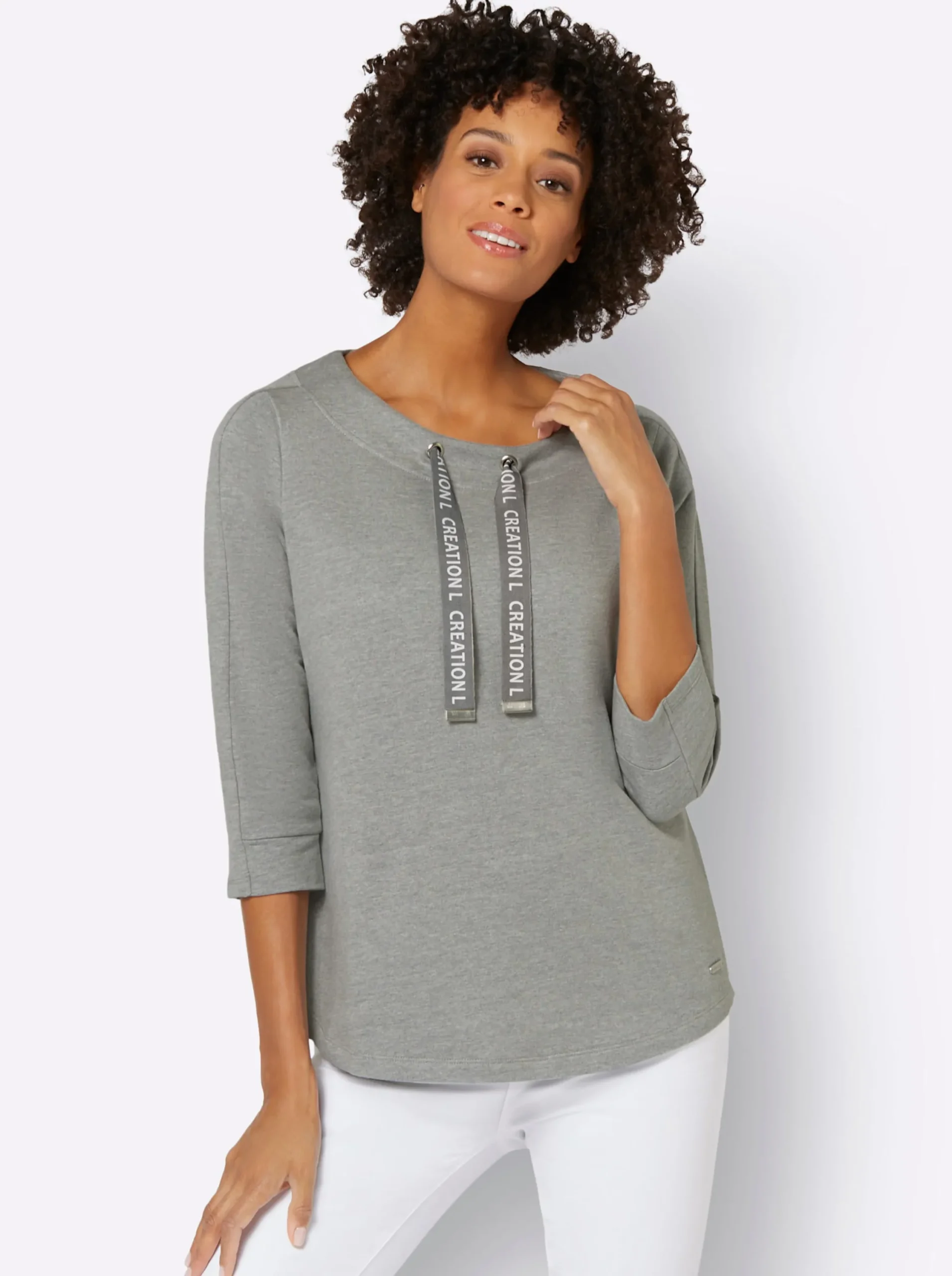 Shirts| Sweatshirt grau-meliert