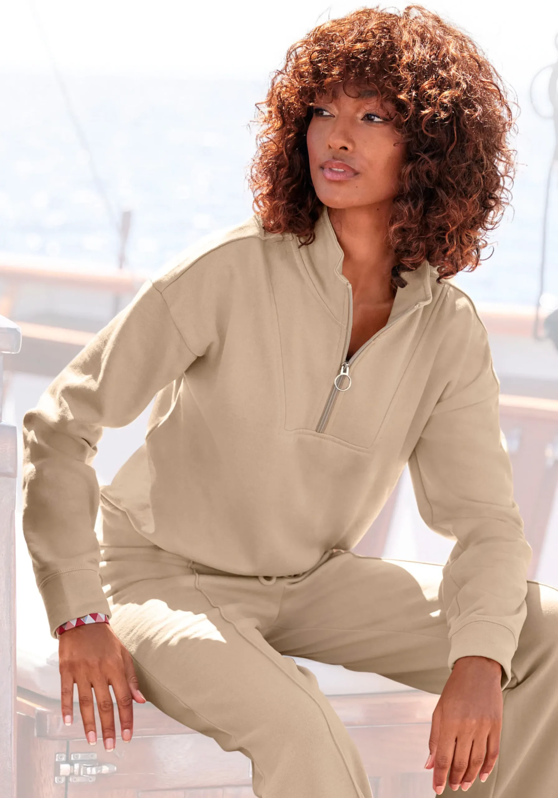 Homewear|Homewear|H.I.S Sweatshirt nougat