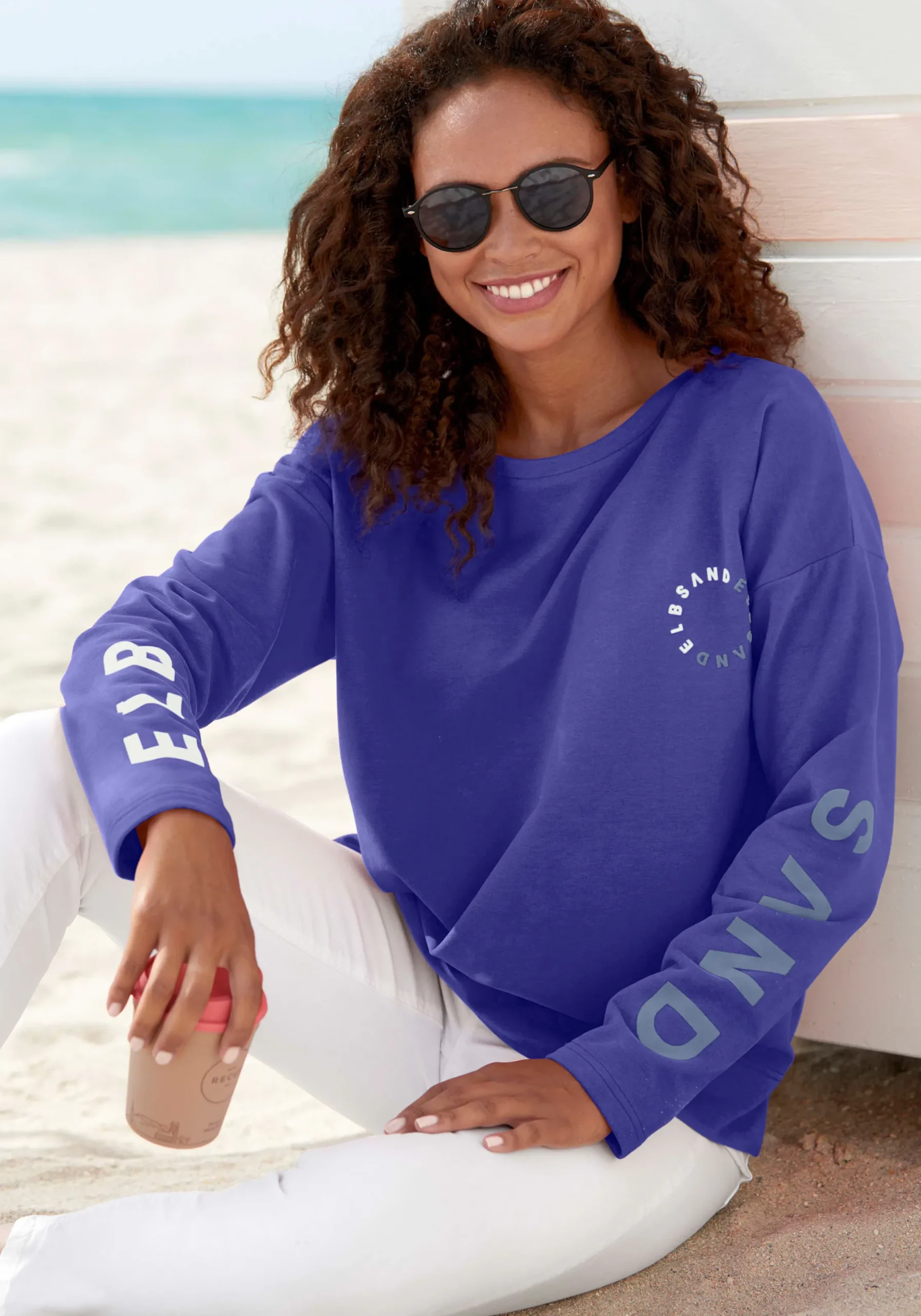 Strandmode|Elbsand Sweatshirt blau