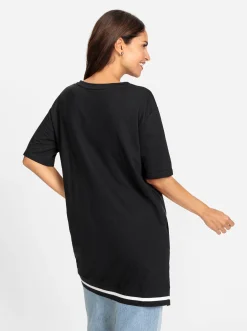 Pullover| Sweatshirt schwarz-weiß-gemustert