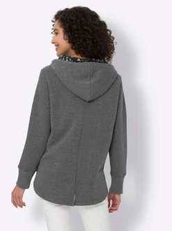 Shirts|heine Sweatshirt hellgrau-anthrazit-meliert