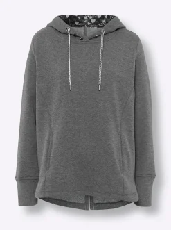 Shirts|heine Sweatshirt hellgrau-anthrazit-meliert