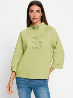 Pullover|Shirts|heine Sweatshirt pistazie